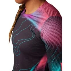 Fox Racing Fox Womens Flexair Ls Jersey Lunar -Fox Racing 78292 fox womens flexair ls jersey lunar